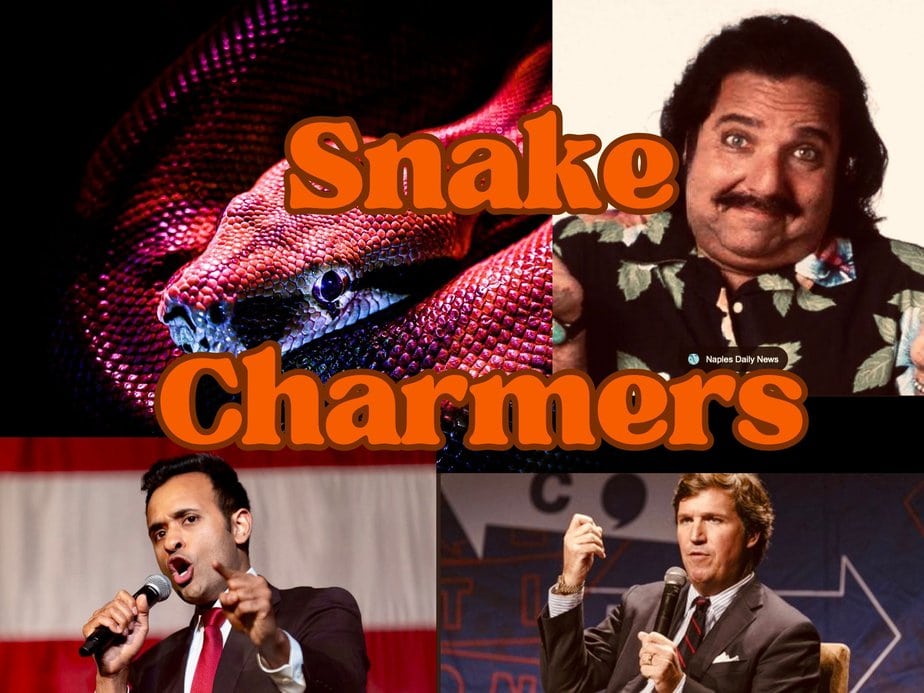 Trump, Vivek, and Tucker Carlson all Scandalous Snake Charmer’s